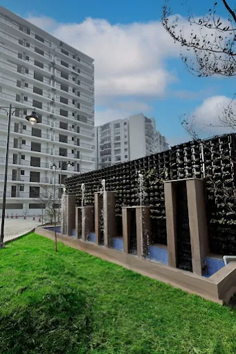 Landscaped green spaces at Krissh Greens